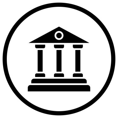 Banka Vektörü Simgesi Tasarım İllüstrasyonu