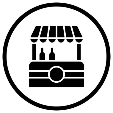 Yiyecek standı Vektör Simgesi Tasarım Çizimi