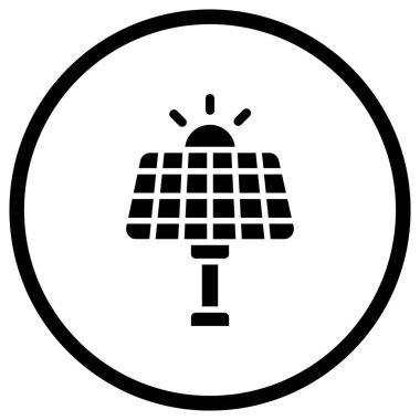 Güneş Paneli Vektör Simgesi Tasarım İllüstrasyonu