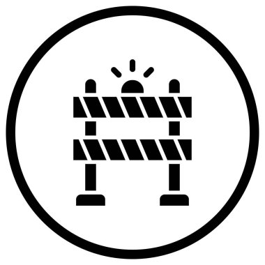 Bariyer Vektör Simgesi Tasarım İllüstrasyonu