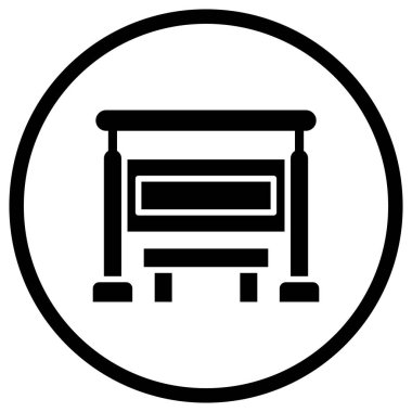 Otobüs Durağı Vektör Simgesi Tasarım İllüstrasyonu