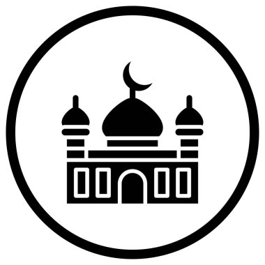 Cami Vektörü Simgesi Tasarım Çizimi