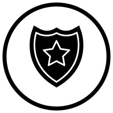 Polis rozeti Vektör Simgesi Tasarım İllüstrasyonu