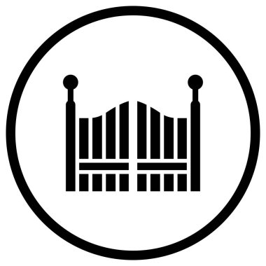 Kapı Vektörü Simgesi Tasarım Çizimi