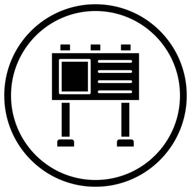 Billboard Vektör Simgesi Tasarım İllüstrasyonu