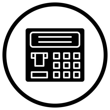 ATM Makinesi Vektör Simgesi Tasarım İllüstrasyonu