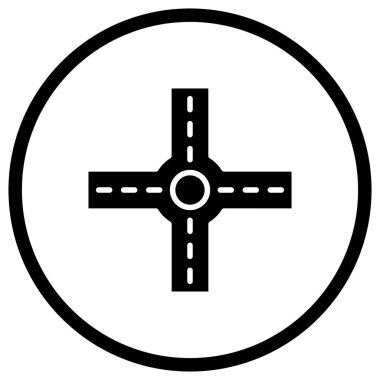 Crossroad Vektör Simgesi Tasarım İllüstrasyonu