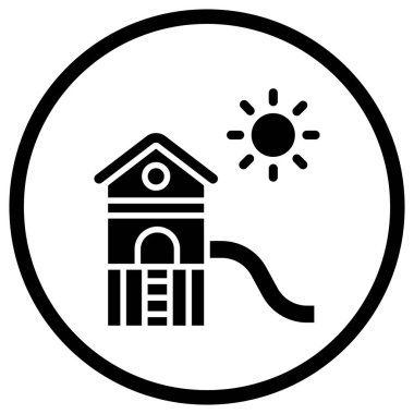 Oyun Alanı Vektör Simgesi Tasarım İllüstrasyonu