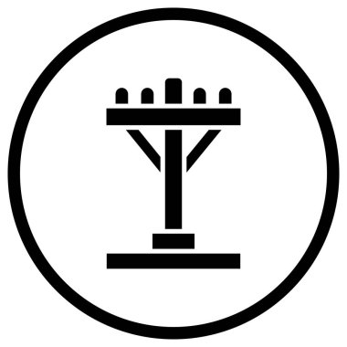 Elektrik direği Vektör Simgesi Tasarım İllüstrasyonu