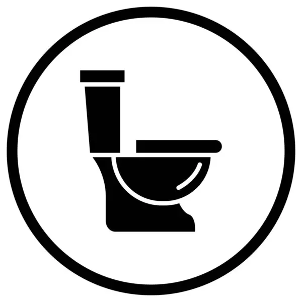 Tuvalet Vektörü Simgesi Tasarımı Çizimi