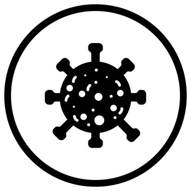 Virüs Vektörü Simgesi Tasarım İllüstrasyonu