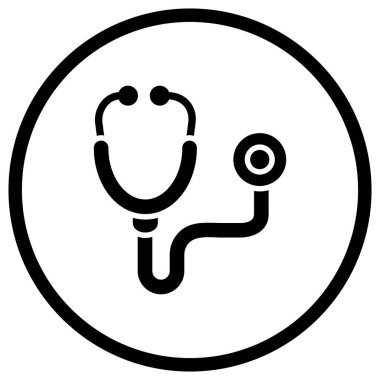 Stetoskop Vektör Simgesi Tasarım İllüstrasyonu
