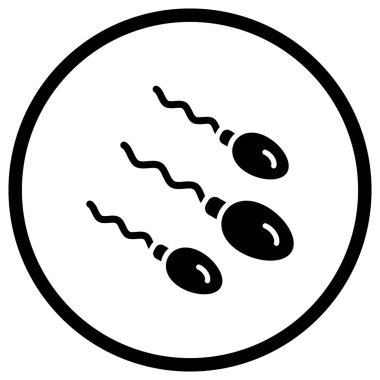 Sperm Vektörü Simgesi Tasarım İllüstrasyonu