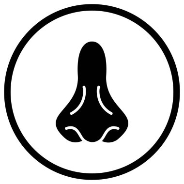 Burun Vektörü Simgesi Tasarımı Çizimi