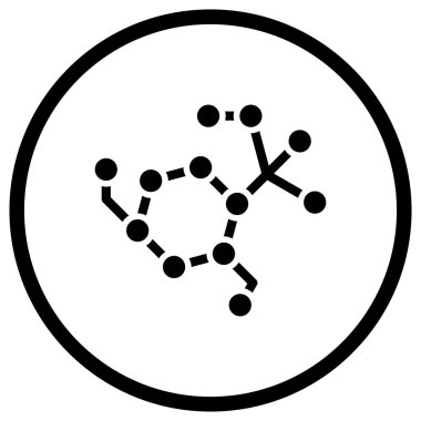 Molekül zinciri Vektör Simgesi Tasarım İllüstrasyonu