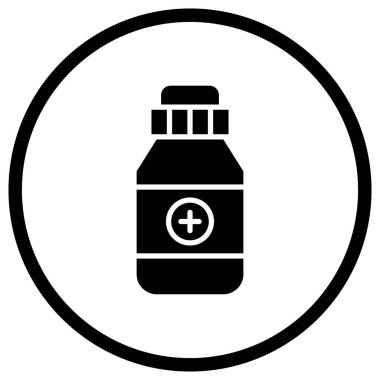 İlaç kavanozu Vektör Simgesi Tasarım İllüstrasyonu