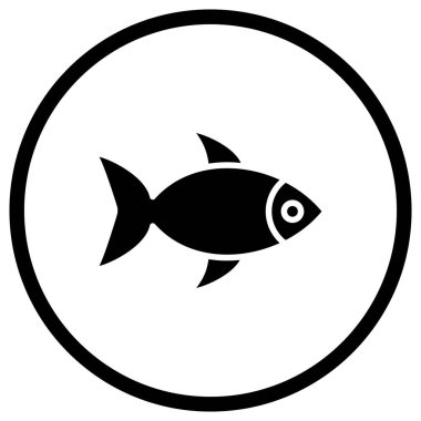 Balık Vektörü Simgesi Tasarım İllüstrasyonu