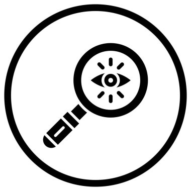 Göz Arama Vektörü Simgesi Tasarım İllüstrasyonu