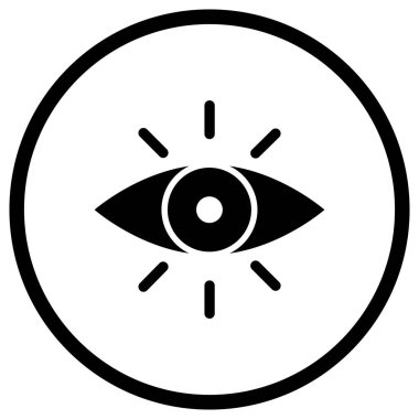 Göz Vektörü Simgesi Tasarım İllüstrasyonu