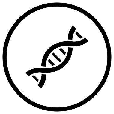 DNA Vektörü Simgesi Tasarım İllüstrasyonu