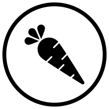 Havuç Vektörü Simgesi Tasarım İllüstrasyonu