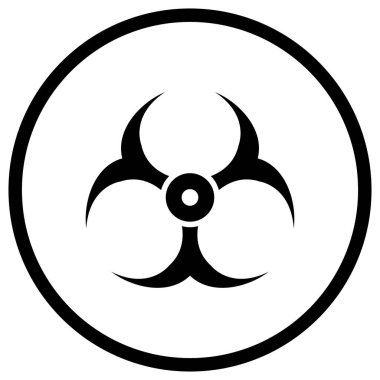 Biyolojik Tehlike Vektör Simgesi Tasarım İllüstrasyonu