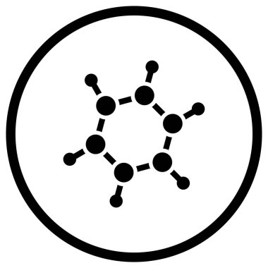 Biyolojik moleküller Vektör Simgesi Tasarım İllüstrasyonu