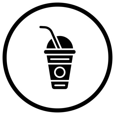 Yumuşak içecek Vektör Simgesi Tasarım İllüstrasyonu