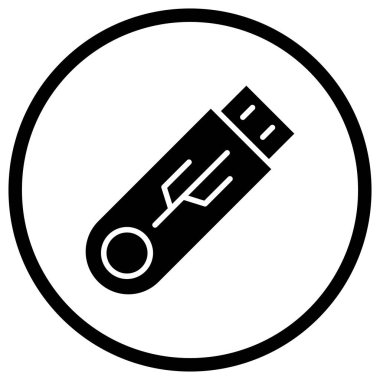 USB Vektör Simgesi Tasarım İllüstrasyonu