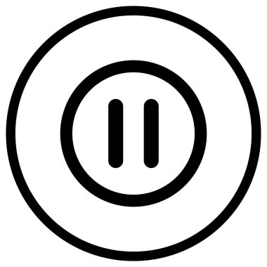 Duraklat düğmesi Vektör Simgesi Tasarım İllüstrasyonu