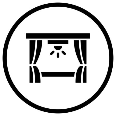 Sahne Vektörü Simgesi Tasarım İllüstrasyonu