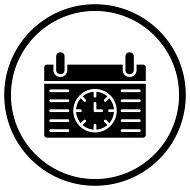 Saat Vektörü Simgesi Tasarım İllüstrasyonu