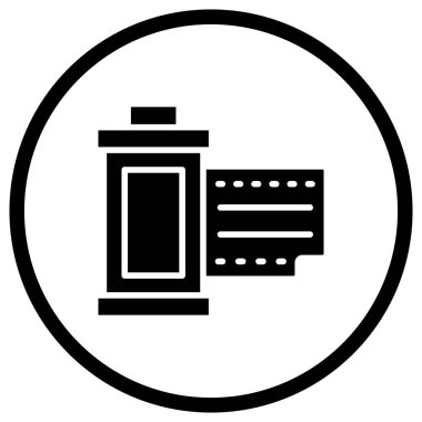 Fotoğraf filmi Vektör Simgesi Tasarım İllüstrasyonu