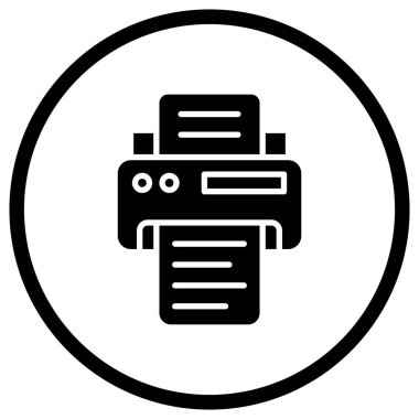 Yazıcı Vektör Simgesi Tasarım İllüstrasyonu