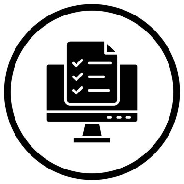 Liste Vektör Simgesi Tasarım İllüstrasyonu