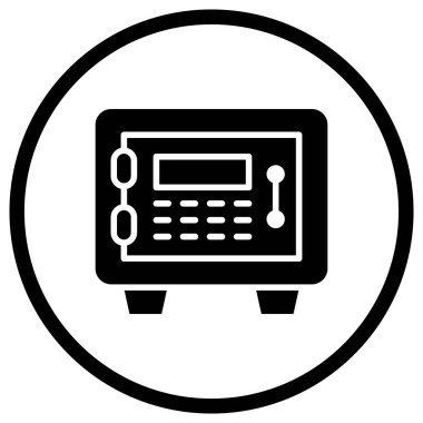 Güvenli Kutu Vektör Simgesi Tasarım İllüstrasyonu