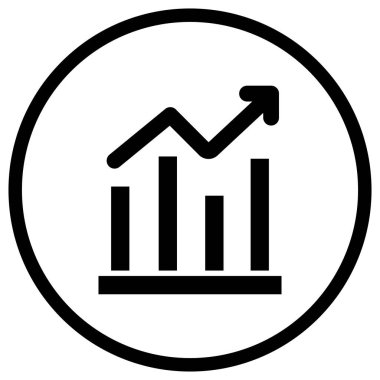 Çubuk Grafik Vektörü Simgesi Tasarım İllüstrasyonu