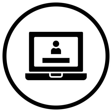 Bilgisayar Giriş Vektörü Simgesi Tasarım İllüstrasyonu