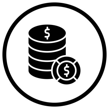 Dolar Yığını Vektör Simgesi Tasarım İllüstrasyonu