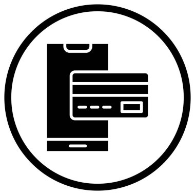 Çevrimiçi ödeme vektörü Simge Tasarımı İllüstrasyonu