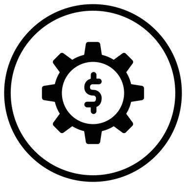 Çarklı Tekerlek Vektör Simgesi Tasarım Çizimi