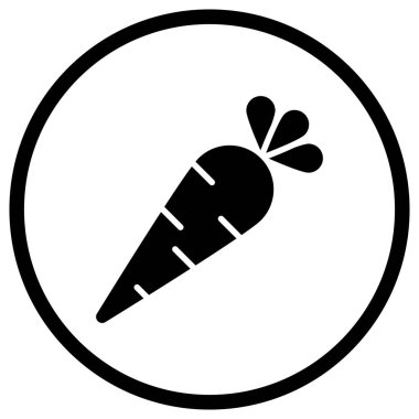 Havuç Vektörü Simgesi Tasarım İllüstrasyonu