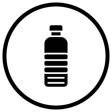 Su Şişesi Vektör Simgesi Tasarım Çizimi