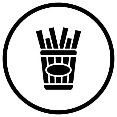 Fries Vektör Simgesi Tasarım İllüstrasyonu