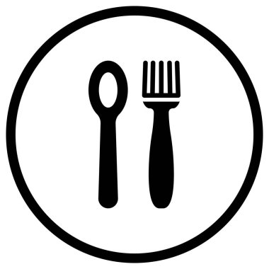 Çatal bıçak vektör simgesi tasarım çizimi