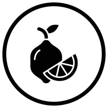 Lemon Vektör Simgesi Tasarım İllüstrasyonu