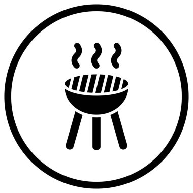 Izgara Vektörü Simgesi Tasarım Çizimi