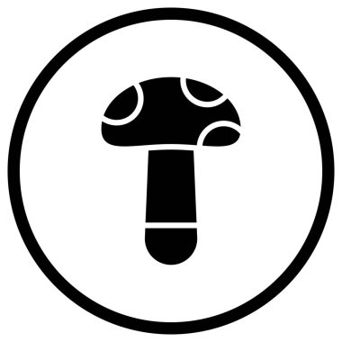 Mantar Vektörü Simgesi Tasarım İllüstrasyonu