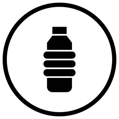 Su Şişesi Vektör Simgesi Tasarım Çizimi