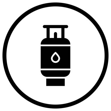 Kamp Gaz Vektörü Simgesi Tasarım İllüstrasyonu